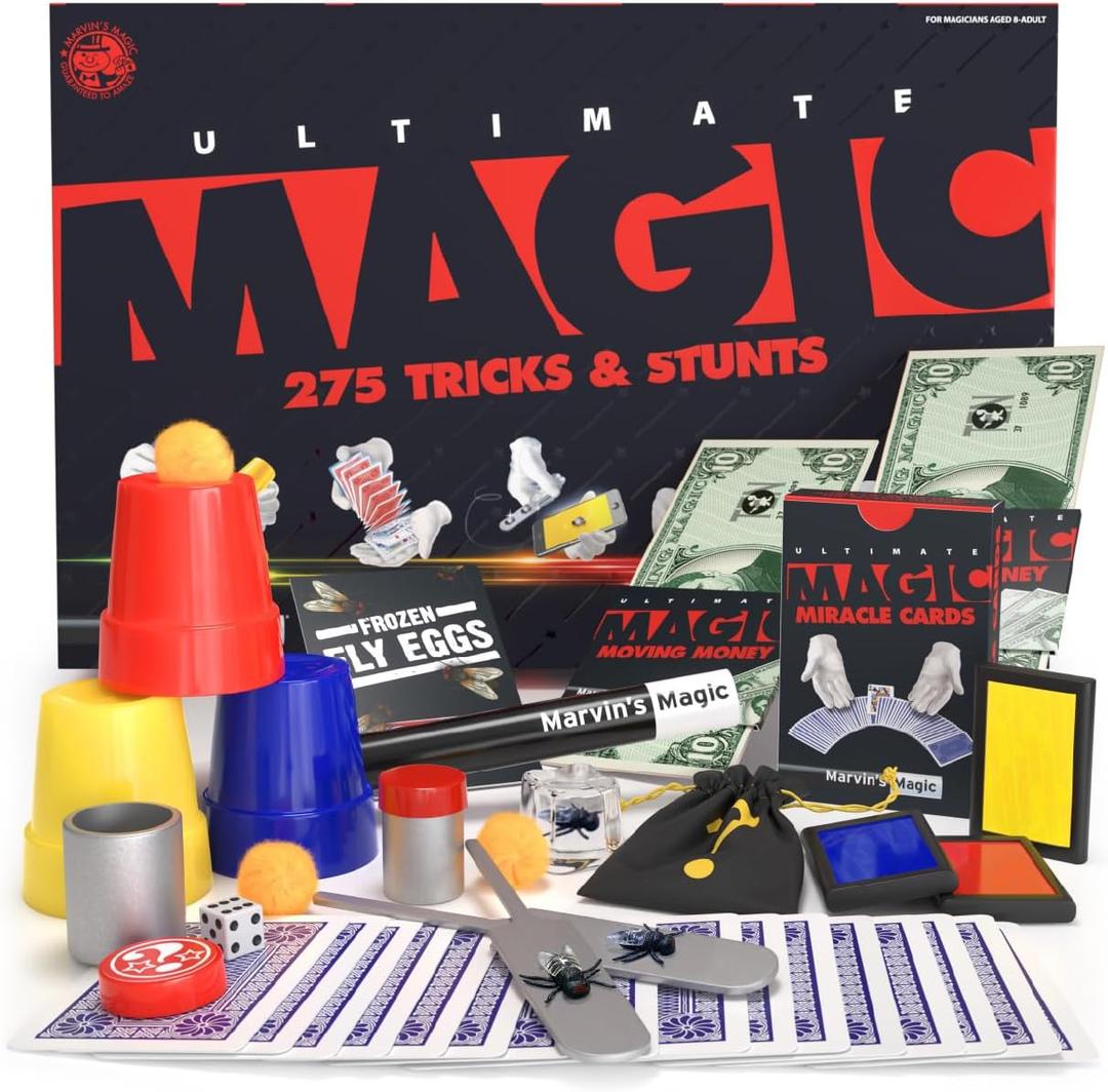 Marvin's Magic - 275 Ultimate Magic Tricks - Full Set - Kids Toys for Birthday - 275 Mind-Blowing Tricks & Illusions Included - Age 8+