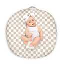 DILIMI Newborn Lounger Cover Removable Cover Ultra Soft Comfortable Lounger Slipcover Removable Cover for Infant Lounger Pillow, Light Brown Checkerboard (Lounger Pillow Not Included)
