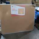 VIZ-PRO Large Cork Bulletin Board, 60 X 48 Inches, Wall-Mounted Corkboard with Silver Aluminum Frame for School, Office, and Home 5' X 4'