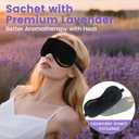 Aroma Season Heated Eye Mask, Warm Eye Compress for Dry Eyes MGD Stye Blephartitis Sinus Migraine, Graphene Heating Element with Natural Lavender Pack (Black)