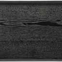 36 x 22 Inches Extra Large Solid Wood Serving Tray for Tea Coffee Table Snack Food Meals Serving Plate Kitchen Party Bar Breakfast Server with Raised Edges Black Wooden Decorative Ottoman Tray