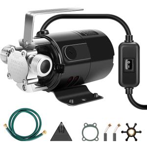 VIVOSUN 115V Water Transfer Pump, 1/10HP 330 GPH Portable Electric Utility Pump with ON/OFF Switch and Water Hose Kit, Ideal for Removing Water from Gardens, Hot Tubs, Pools, Ponds, and More