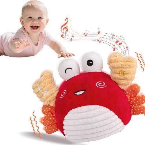 nicknack Baby Toys 0-6 Months – Crawling Dancing Bouncing Musical Learning Plush Crab,Interactive 100+ Songs Toy for 1 2 3 Year Old Boys Girls Sensory Birthday Gifts