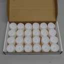 Homemory Timer Tea Lights Candles Battery Operated, 6H Timer Built-in, Auto On Daily, Flameless LED Tealight Votives for Table Centerpieces, Lantern, Holiday Decor, Warm Lamp, No Remote, 24-Pack (Warm White Glow, White Base)