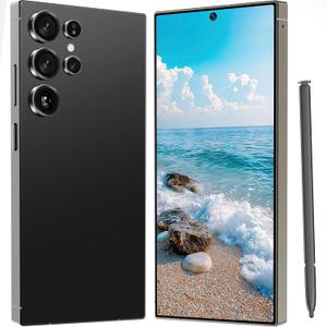 I25 Ultra Unlocked Cell Phone, Built in Pen,6.99" HD Screen 8+256GB Unlocked Phones,6800mAh Long Battery Life Smartphone,5G/Dual SIM/Fingerprint Unlock/Face ID (Black)