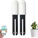 Soil Moisture Meter 4 in 1,Plant Water Monitor,Automatically detect Moisture/Temperature/Light/Fertility,Can Connect to Mobile Phone via Bluetooth,Hygrometer Sensor for Indoor Plants (2pc)