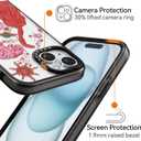 Compatible for iPhone 15 Case Cute Aesthetic - Durable Shockproof 6.6 ft Drop Impact Phone Case Cover with Funny Fashion Tiger 6.1" Black