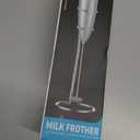 SIMPLETaste Milk Frother Handheld Battery Operated Electric Foam Maker, Drink Mixer with Stainless Steel Whisk and Stand for Cappuccino, Bulletproof Coffee, Latte (Gray)