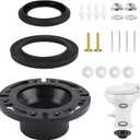 RV Toilet Seal and RV Toilet Flange Kit for Dometic Toilets Compatible with RV 300/310/320 Toilets,Replaces 385345892 RV Floor Flange and 385311658 Flush Seal and 385311652 Base Seal