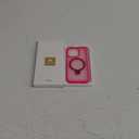 CANSHN Clear Magnetic Compatible with iPhone 15 Pro Case [Compatible with Magsafe] [Not Yellowing] Slim Thin Shockproof Protective Bumper Cover Phone Case Cover 6.1 Inch - Hot Pink