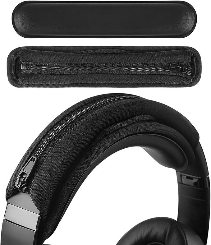 Geekria NOVA Protein Leather Headband Pad Compatible with Bose Beats JBL Sony Hyperx, Headphones Replacement Band, Headset Head Cushion Cover Repair Part (Black)