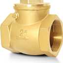 2" NPT Horizontal Check Valve, Brass Non Return Swing Check Valve to Prevent Water Backflow, Level One Way Counterflow Valve to Prevent the Medium Backflow for Oil Water Gas Air2", DN50