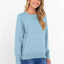 ANRABESS Sweater for Women Long Sleeve Crewneck 2026 Fall Winter Soft Loose Fit Basic Knit Pullover Sweaters Top Outfits, Size: L