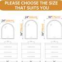 Arched LED Bathroom Mirror 24"x36", Black Bathroom Mirror with Lights-Anti-Fog, Dimmable-LED Mirror for Bathroom,3 Colors