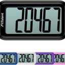 Pedometer for Walking Steps, 3D Accurate Simple Pedometer, Step Counter for Kids Men Women Seniors, Step Tracker with Clip Lanyard (Black)