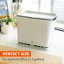 Full Circle Fresh Air Kitchen Compost Bin Odor-Reducing Countertop Compost Container with Patented Airflow Design, Includes Compostable Bags, Easy to Clean, 1.5 Gallon, Gray