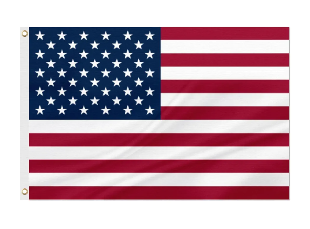 2 Pack ASUNO American Flag Banners 3 × 5 Feet Polyester US National Flags with 2 Brass Grommets Double Side Vivid Color Fade Resistant for Outside Garden Lawn Patio 35 X 59 Inches