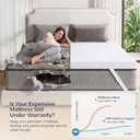 Homkdom 2 Inch Queen Size Memory Foam Mattress Topper with Removable Cover