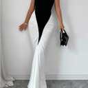 GORGLITTER Women's Halter Maxi Dress Ruched Bodycon Formal Birthday Evening Elegant Wedding Guest Cocktail Dresses (S)