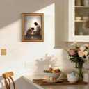 Gold Framed Jesus with Woman Wall Art Christian Canvas Prints 16x24 In
