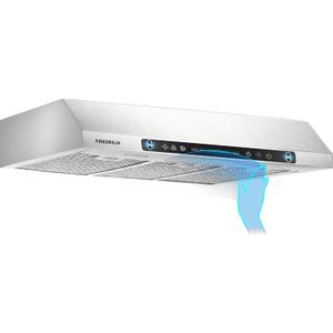 36 Inch(900mm) Under Cabinet Range Hood, 700 CFM Kitchen Vent Hood with Touch & Gesture Control, 3-Speed Quiet Operation, Stainless Steel with LED Lights, Ducted/Ductless