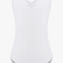 Girls Backless Dance Leotard – Ballet & Gymnastics Outfit with Adjustable Strap (10-12 Years, White)