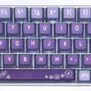 Qeefairary Purple Pudding Keycaps, Custom Shine Through PBT Keycaps for Mechanical Gaming Keyboard, Compatible with 100%, 95%, 80%, 75%, 65%, 60% Keyboards (Summer Lotus)
