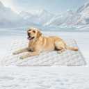 Dog Cooling Mat for Large Dogs,Washable Self Cooling Pet Pad with Non Slip Bottom,Portable Ice Silk Cooling Bed for Medium Large Dogs,Foldable Cooling Blanket for Indoor Outdoor Crate Use(Grey-XXL）
