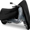 Scooter Cover, Waterproof Moped Cover, Vespa Cover, Outdoor Windproof and UV, for 60" Long Yamaha Honda Ruckus Motorbike Cover (Black) (XS-60 inch)