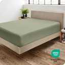 Bare Home Fitted Bottom Sheet Queen Size - Premium 1800 Microfiber - Ultra-Soft Hotel Luxury - Deep Pocket - Durable and Long Lasting (Queen, Sage)