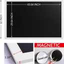 Magnetic Chalkboard Black Board 46 x 32, Extra Large Chalk Board Blackboard for Wall Decor, Easy-to-Erase Wood Framed Magnet Board, 4 Magnets for School, Home & Office (Classic White)