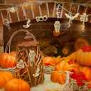 Anditoy 60 PCS Wooden Slices Hanging Ornaments Halloween Crafts for Kids DIY Decorations Indoor Party Supplies