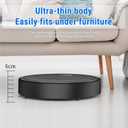 Robot Vacuum Cleaner, USB Smart 3 in 1 Super Thin, Powerful Suction, Quiet, Self Charging Robotic Vacuum Cleaner, Cleans Hard Floors to Medium Pile Carpets (Black)