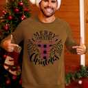 Arvilhill Mens Fleece-Lined Christmas Sweatshirts Raglan Vintage Classic Graphic Pullover (S-3XL) (Brown, XXL)