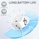 Rotating Pomodoro Timer 5, 25, 10 50 Minutes Preset, Desk Productivity Flip Timer, ADHD Tool Cube Countdown Stopwatch, Vibration/High/Low Volume/Custom Modes, for Work, Study, Back to School, White