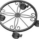 Plant Caddy with Wheels - 10.24" Plant Stand with Wheels, 360° Lockable Plant Rollers Plant Dolly, Plant Tray with Casters for Indoor and Outdoor