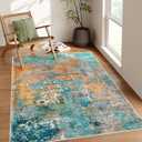 Lahome Modern Abstract Area Rugs 5x7, Large Washable Rugs for Living Room Bedroom Non Slip, Colorful Indoor Floor Carpet for Dining Room Apartment Dorm Kids Nursery Home Decor