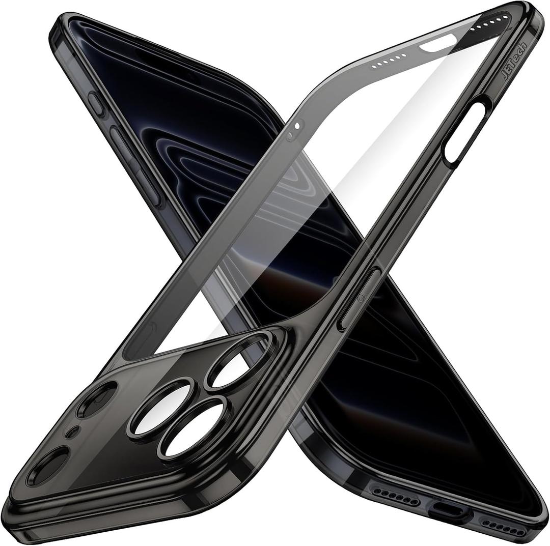 JETech Slim Case for iPhone 17 Pro Max 6.9-Inch with Camera Lens Full Protection, Ultra-Thin Lightweight Clear Minimalist Protective Phone Cover (Black)