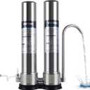 VORTOPT F9 Countertop Water Filter System,Direct Connect Water Filtration-0.01m Filtration Reduces PFOA/PFOS,Chlorine,Heavy Metals,Bad Odors-C2 and UF Filter