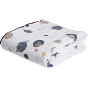 Little Unicorn Original Premium Cotton Quilt | Multi-Layered & Extra-Soft Muslin Fabric |for Babies & Toddlers (Planetary) (47"x47")