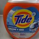 Tide Ultra OXI Power PODS with Odor Eliminators Laundry Detergent Packs, HE Compatible, Works on Visible and Invisible Dirt, 45 Count Packs