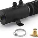 muge racing Oil Catch Can, 750ml Universal Oil Separator Baffled Catch Can Kit with Breather Filter & Accessories, Aluminum Oil Filter Tank Kit, Black
