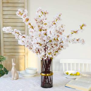 3Pcs Artificial Cherry Blossom Branches Fake Flowers Arrangements for Home Wedding Office Decoration-31 Inch