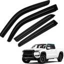 Frontier Rain Guards - Window Visors for Nissan Frontier Crew Cab 2022-2025 2026, Out-Channel Side Window Rain Guards for Frontier Accessories, 4PCS, Black, Car Accessories