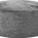 Hobestluk Bean Bag Chairs Adult Bean Bags with Fluffy Cover, Large Beanbag Chair with Filler Giant Bean Bag Chairs for Adults for Living Room, Bedroom (Light Grey, 4FT - 44 x 44 x 24)