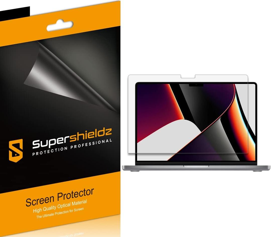 Supershieldz (3 Pack) Anti-Glare (Matte) Screen Protector Designed for MacBook Pro 14 inch (M4, M3, M2, M1, Pro/Max)