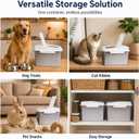11 Lbs 304 Stainless Steel Dog Food storage container,Multifunctional Pet Food Storage containers,Cat and Dog Food Bin,BPA Free Airtight Storage Containers Store Containers Store,Easy to Clean