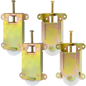 Sliding Mirror Closet Door Rollers Replacement Hardware Fits Contractors Part #W8020C or Hard 1775 Wardrobe Doors Wheels, 1-1/2" Durable POM Concaved Ball Bearing Wheel, 4 Pack