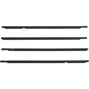 4PCS Car Weatherstrip Seal Replacement Door Window Moulding Trim Noise Reduction Wind Rain Protection Front Rear Left Right Universal Fit Automotive Weatherstripping
