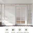 EaseLife 8FT/96in Sliding Pocket Door Hardware Kit,Commercial Grade,Aluminum Box Rail Kit,Slide Smoothly Quietly,Easy Install,No Door (92.5in Track Kit for 23"~48" Wide Single Door)
